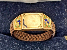 XIX SIECLE BAGUE CHEVEUX  EN