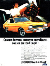 publicité Advertising 0523  1971  Ford Capri  sportive  2600 RS  V6 injection