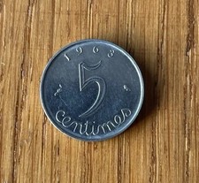 pièce monnaie française de 5 Centimes 1963 très bon état