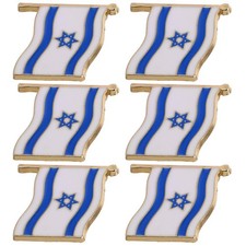 6 PCS Punaise Drapeau Broch De