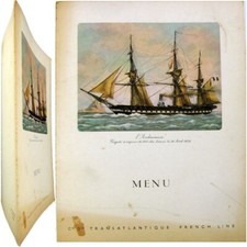 Menu paquebot France frégate