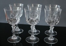 6 verres à vin rouge  en cristal d'Arques modèle Auteuil H 15,5 cm