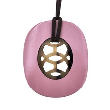 Collier pendentif ovale en