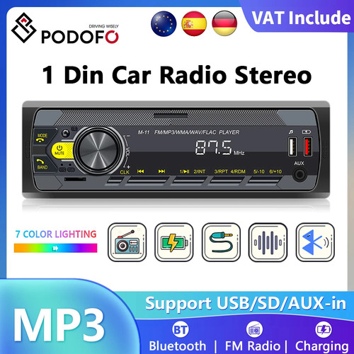 Autoradio din mp3 bluetooth - autoradio, 1