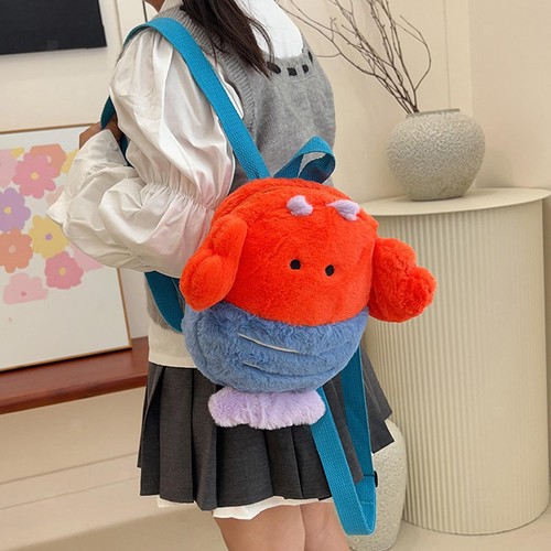Sac dos peluche - à, avec