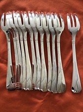 Christofle ATLANTIDE -12 Fourchettes A  Gateau- Métal Argenté  -L.16 Cm