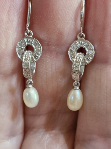 Boucles oreilles or - d'oreilles, blanc