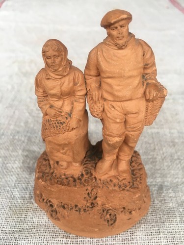 Statuette terre cuite brute - cuite,