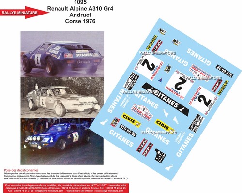 Decals ref 1095 alpine - decals,