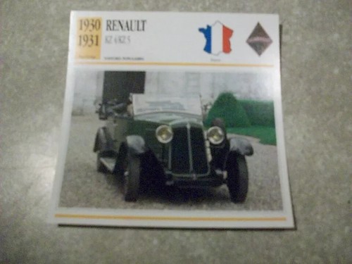 Carte fiche auto renault - auto, kz