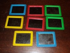 Lot de 8 miroir pub " à chacun son tour - loterie nationale " vintage (5x6,2 cm)