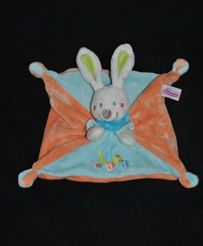 Peluche doudou lapin plat - doudou,