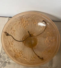 Lustre plafonnier vasque à suspendre en verre reflet fleurie couleur orange 🤩🤩