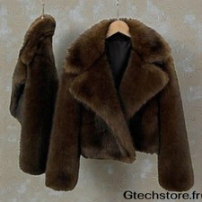 Manteau fausse fourrure femme - fausse,
