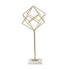 Objet Déco en Métal "Cube" 41cm Or