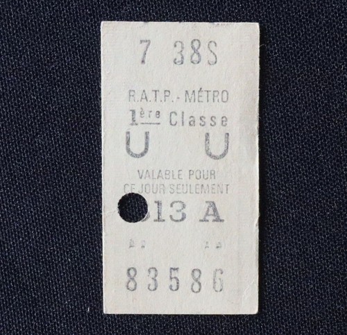 Ancien ticket paris métro - ticket,