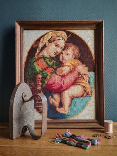 Canevas vintage vierge - vintage, à