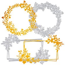 2pcs Matrices de Découpe Scrapbooking Dies Cutting Couronne Fleur Dentelle Po...