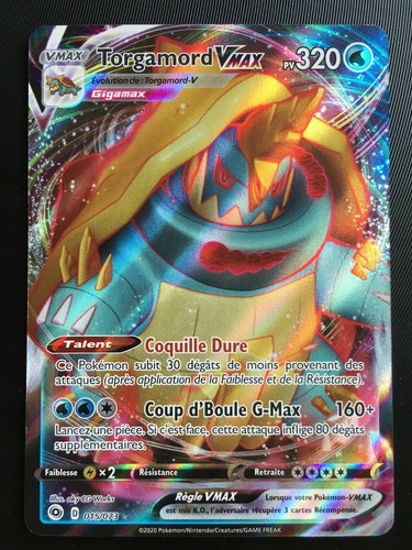 Carte pokémon torgamord - carte, vmax