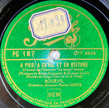 Bourvil : A pied, a cheval et en voiture DISQUE 78 tours rpm 10" PATHE PG 187