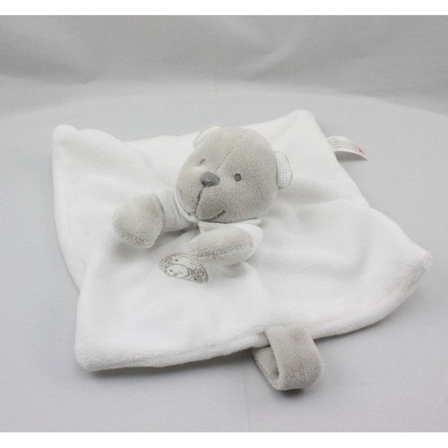 Doudou plat ours - , blanc