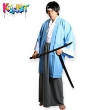 Bandeau kimono hakama bleu