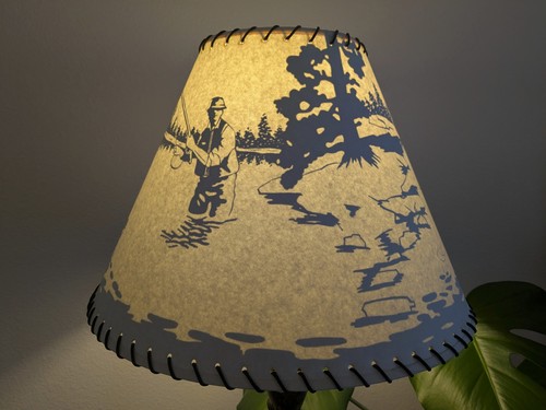 Fly fishing lampshade - fly-fishing, buck