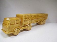 CAMION SEMI REMORQUE Ancien Cendrier Publicitaire Ceramique Transports DOUMEN
