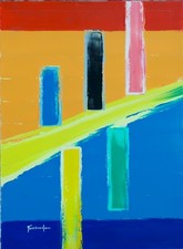 Beau tableau moderne paysage