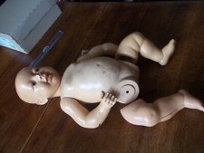 bébé celluloïd sic tres rare taille 55 cm 1920 à restaurer