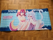 Tapis de Souris Anime 68x30 cm Shiro Et Steph ( No Game no Life)