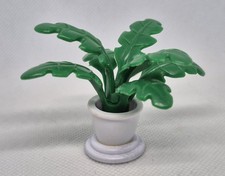 PLAYMOBIL GROSSE PLANTE VERTE FLEUR DANS POT BLANC