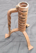 Rat de cave bougeoir fer forge porte bougie spirale antique candle holder