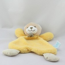 Doudou plat ours beige jaune