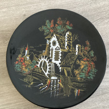 Magnifique plat en émaux de