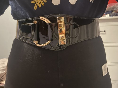 Ceinture noire laqué - noire,