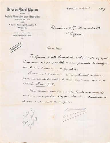 Facture 1907 revue - 1907,