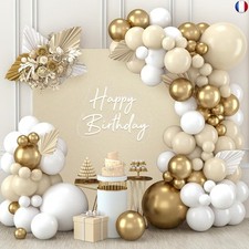 Arche Ballons Beige, 111 Pièces Kit Guirlande Ballon Decoration Anniversaire 