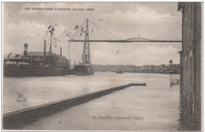 CPA - Les inondations à Nantes (février 1904) Île Gloriette (extrémité ouest)