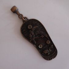 Pendentif médaille cuivre bronze LEMBRANCA BRASIL déco tortue perroquet N4292