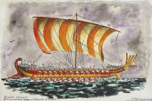 Birème grecque navire - birème,