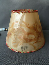 Ancien abat-jour en fleur séché signé Boistel luminaire vintage french antique