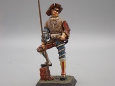 PLOMB FIGURINES D'ARTISTES BASE 10CM - LANSQUENET SIGNE MAICA 31/1000