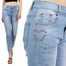 Jeans Femme Élastique Bleu