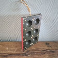 Ancien PLATEAU à Oeufs Diable Porte Plat de Service Assiette de Pâques Rangem...