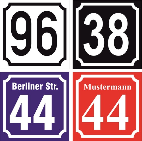 Panneau numéro maison - de,
