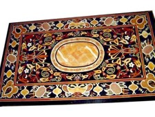 Table De Salle À Manger En Pierre Dure Avec Incrustation Fait Main