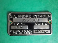 Plaque Carrosserie /