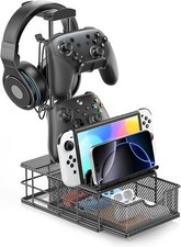 KDD Support Casque Gamer avec Tiroir Support Manette PS5 avec Barre de Suppor