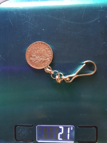Porte clés argent massif g - porte,